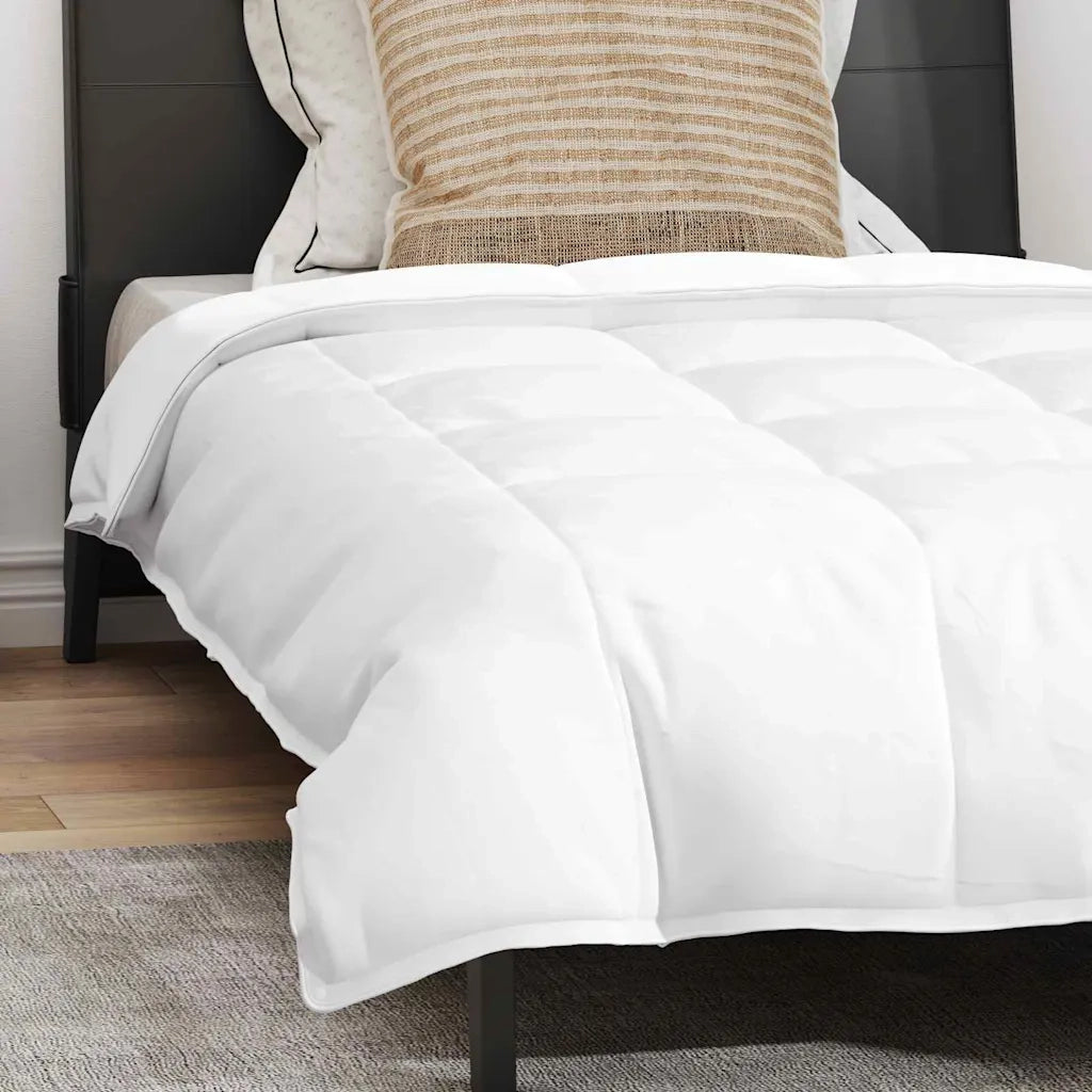 vidaXL Set di piumini con cuscino 2 pcs Bianco 135 x 220 cm Piume