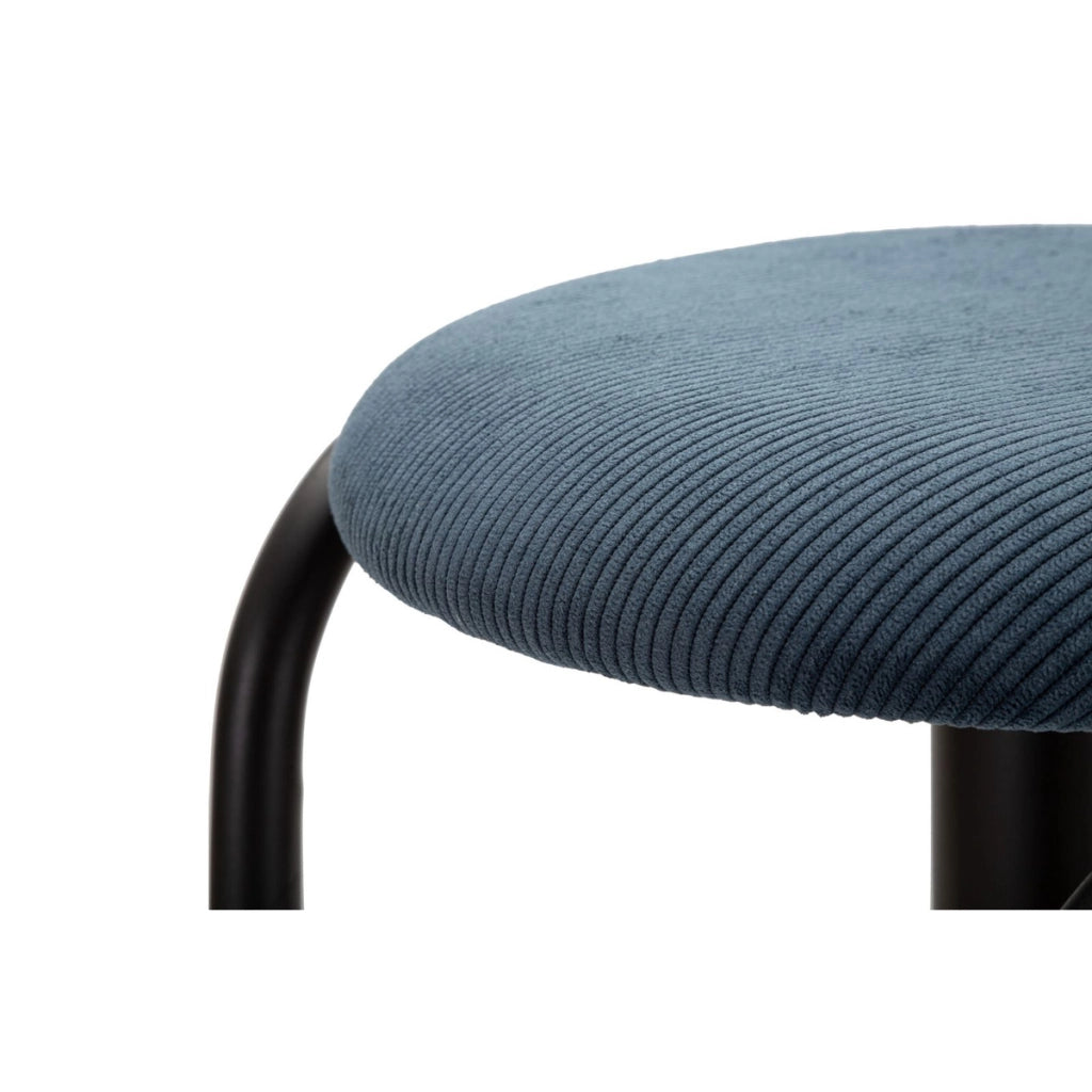 Sgabello Alto VKH449, Blu, Metallo, 41x41x61 cm