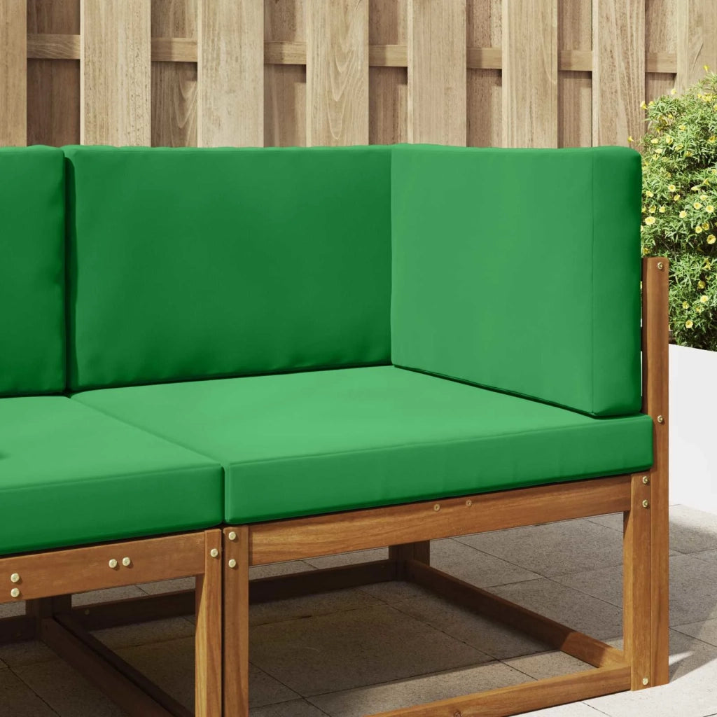 Cuscino per divano da esterno 3 pcs Verde Poliestere
