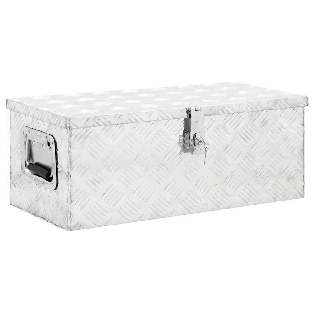 Contenitore Portaoggetti Argento 70x31x27 cm in Alluminio 152250