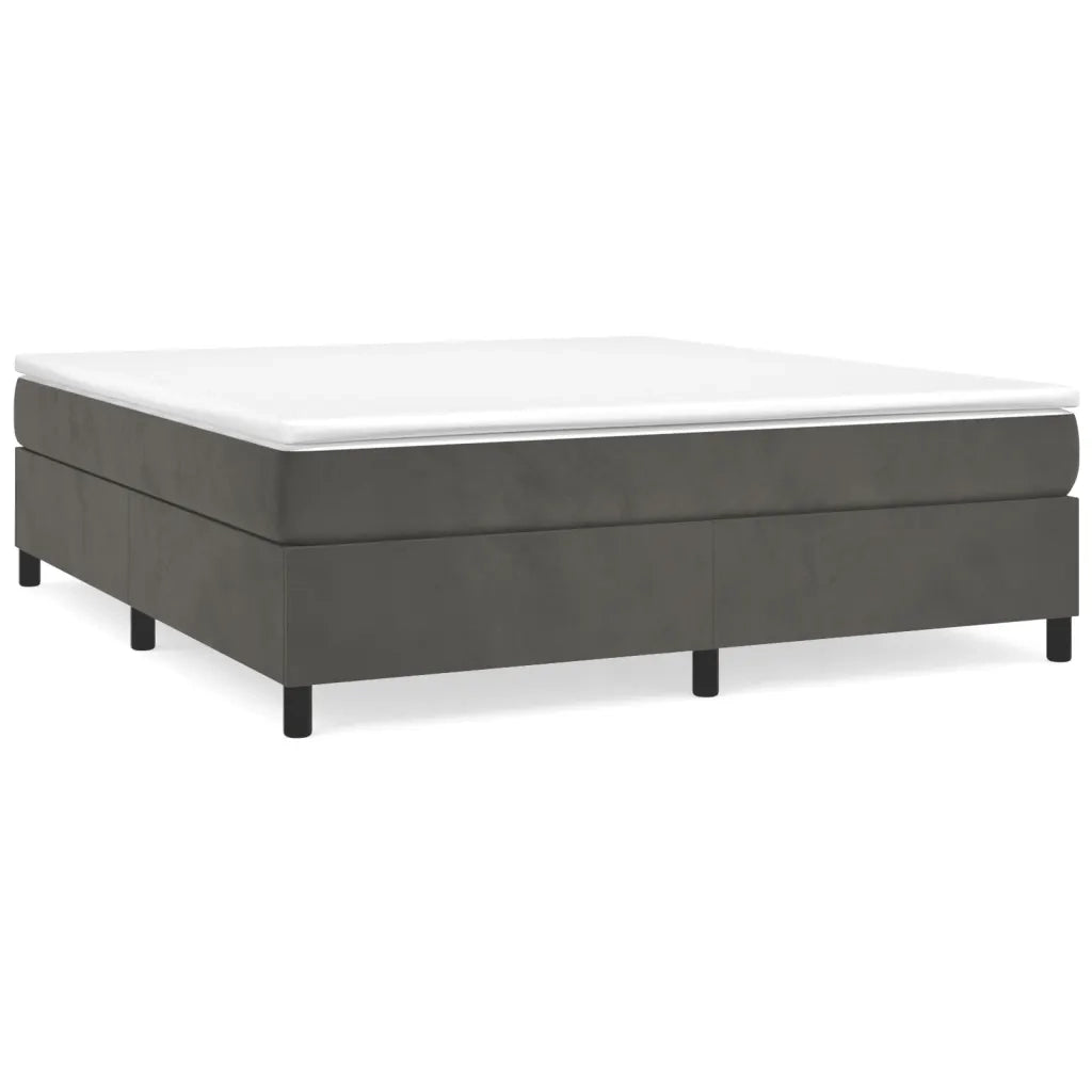 Struttura Letto a Rete a Molle Grigio Scuro 180x200 cm Velluto