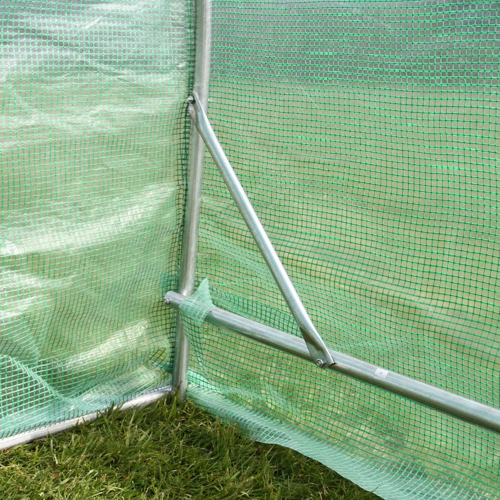Serra da Giardino a Tunnel da Esterno in Polietilene Resistente alla Corrosione e Raggi UV Telaio in Ferro Galvanizzato per Piante Giardinaggio - 25mm - 3m x 2m