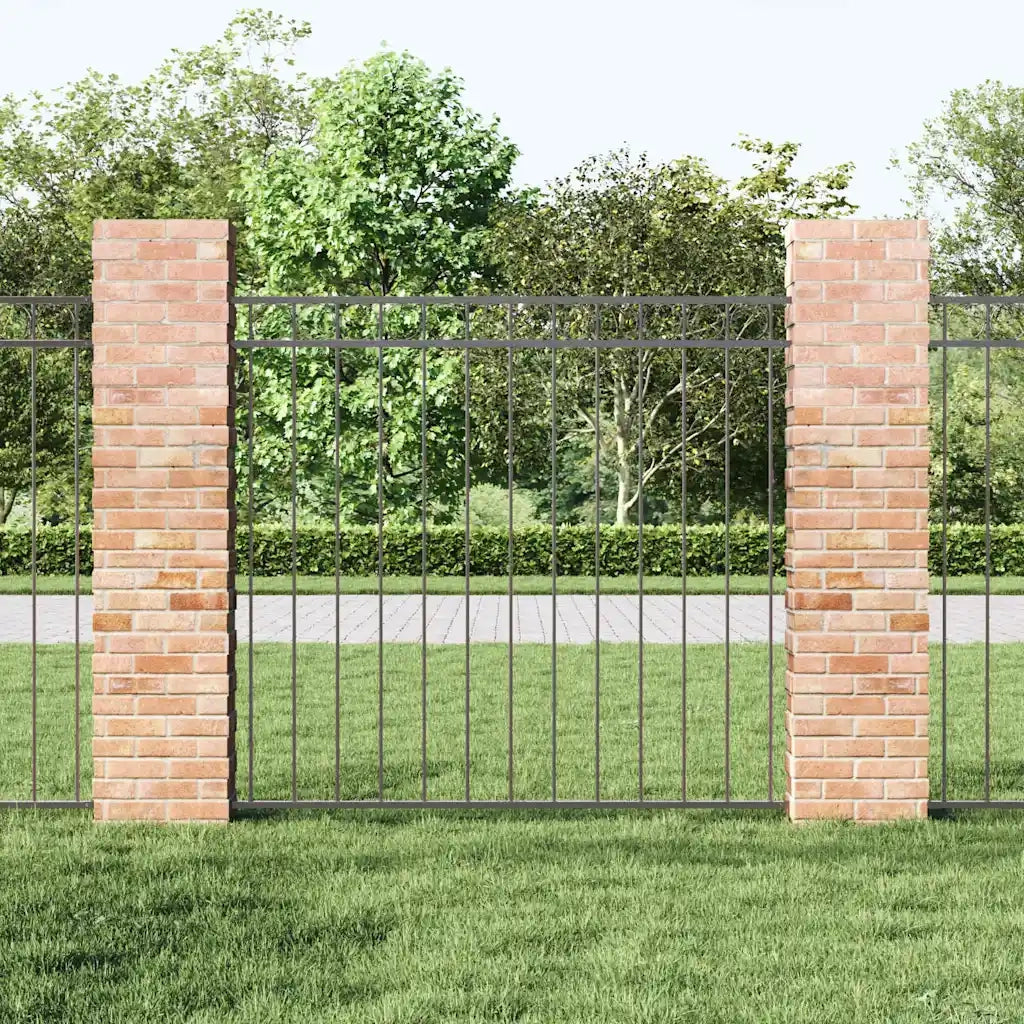 Elemento Recinzione ASSEN 170 x 120 cm Acciaio Grigio 42003914