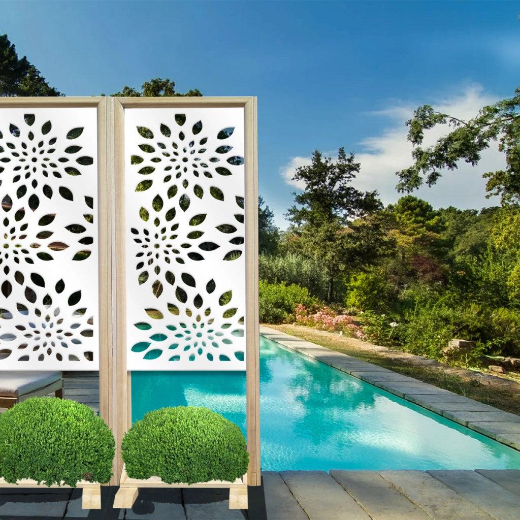 FIREWORKS - Separè - Paravento modulabile - 70x190cm - in Legno e PVC Colore: bianco