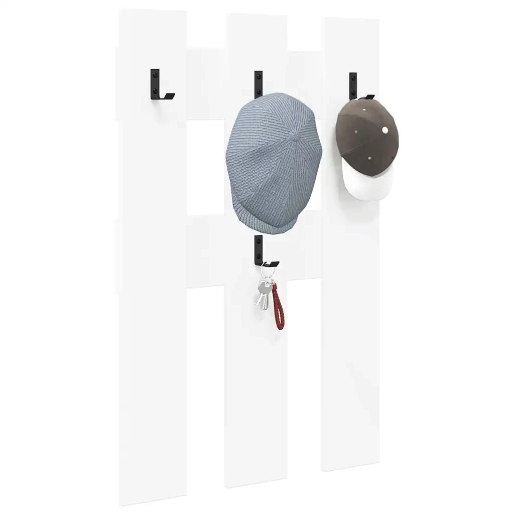 vidaXL Appendiabiti a muro Bianco 65 x 3 x 100 cm Legno multistrato