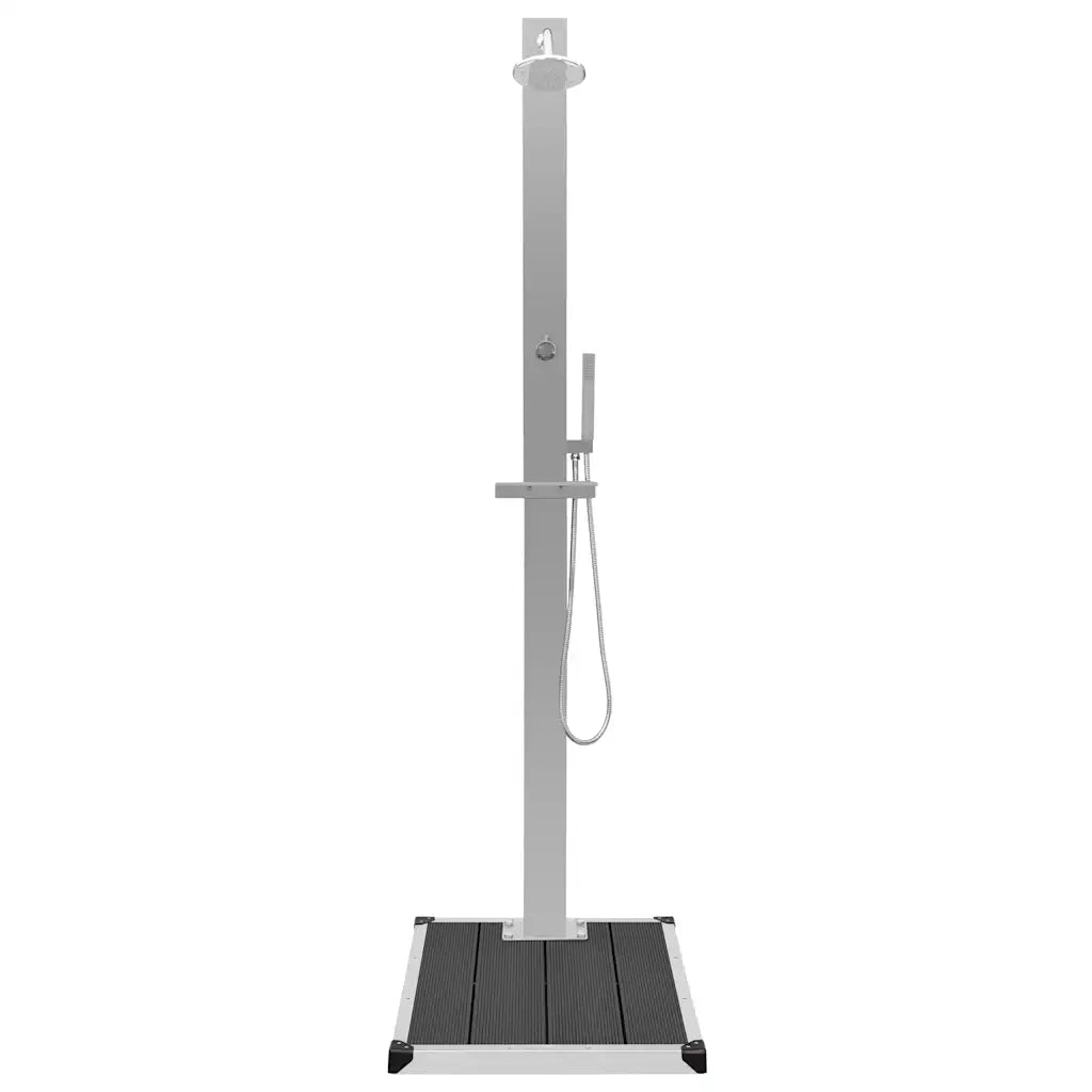 Doccia da Esterno con Piatto in WPC Acciaio Inossidabile cod mxl 50770