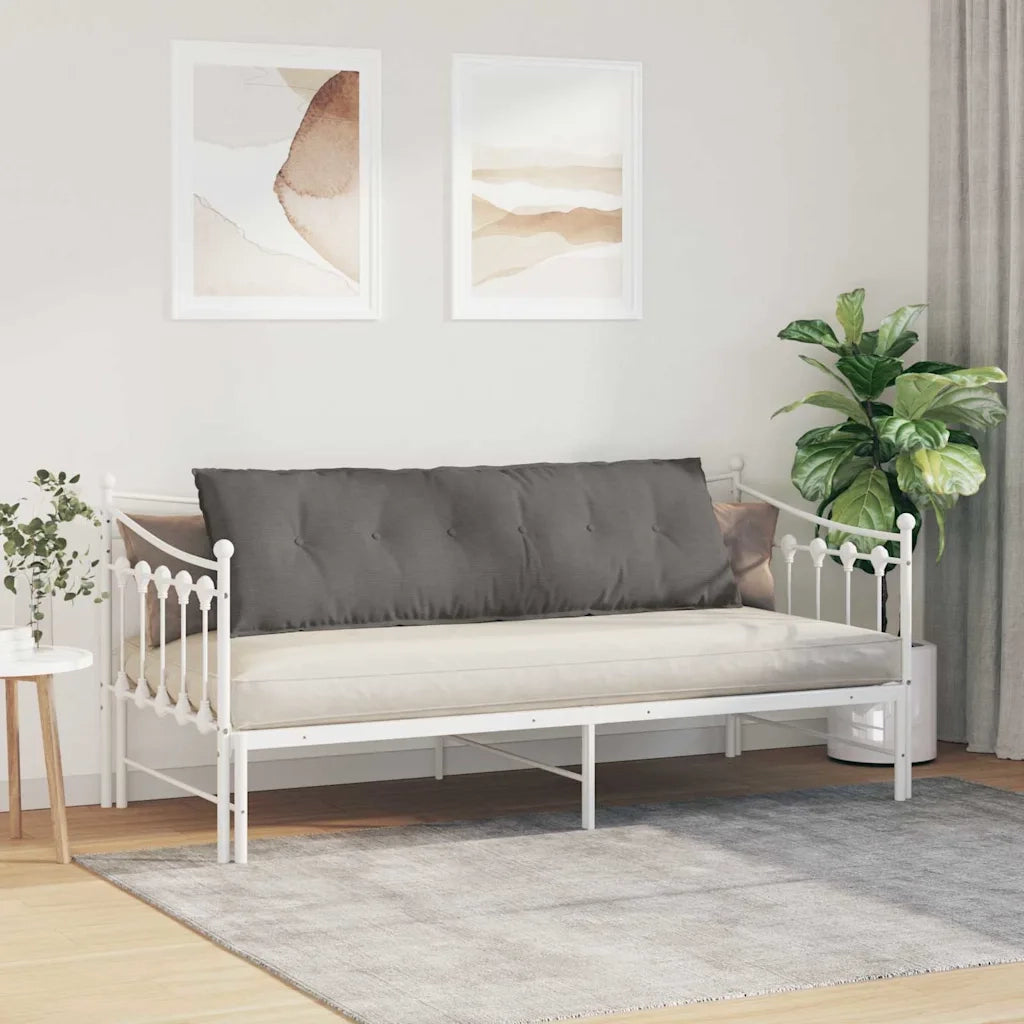 Cuscino per Schiena Grigio chiaro 160 x 50 cm Tessuto in Cords 42014908