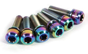 Accessori per mountain bike - Stuvi M5 x 18 mm - 6 pezzi - Lega di titanio TC4 - Alta affidabilità - Anelli di chiusura - Viti per bicicletta