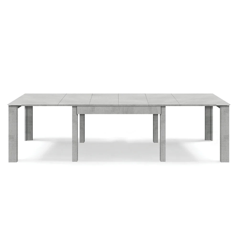 Tavolo allungabile da pranzo 160x90 fino a 320 cm Cemento modello BRIO MADE IN ITALY design moderno ideale per cucina, soggiorno e sala da pranzo