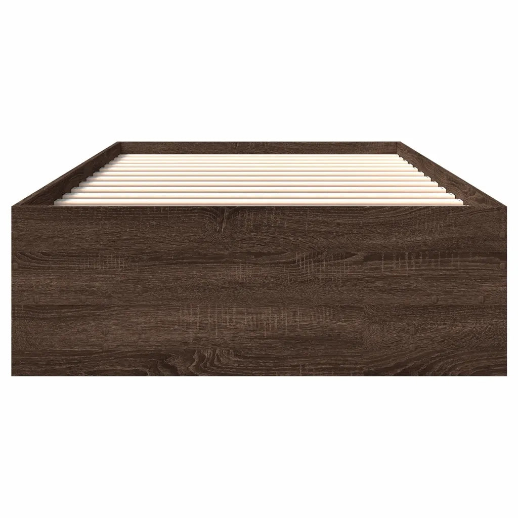 Giroletto senza Materasso Rovere Marrone 90x190cm in Truciolato