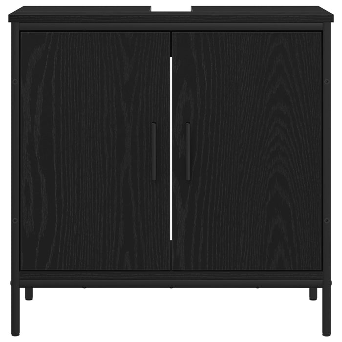 Set di mobili per il bagno 3 pcs Nero Legno multistrato 3334362