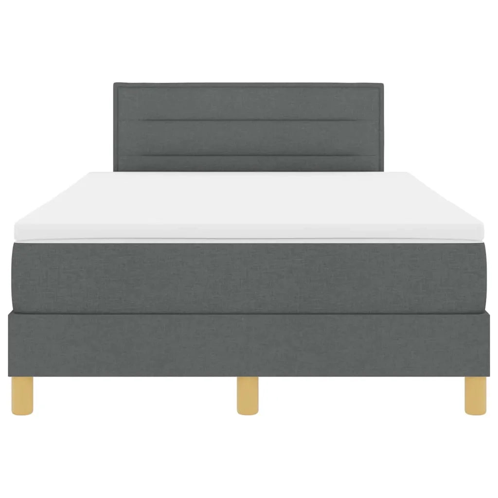 Letto a Sorgente LED Grigio scuro 120 x 200 cm Tessuto 3342353