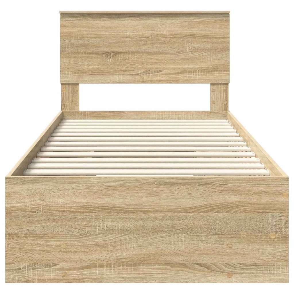 Struttura del letto Rovere Sonoma 90 x 200 cm Legno multistrato 3408888