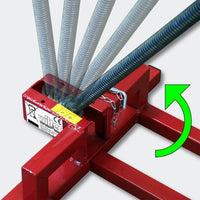 Cric sollevatore trattore rasaerba rasaerba sollevatore giardino officina fai da te 400 kg rosso 3416197/2