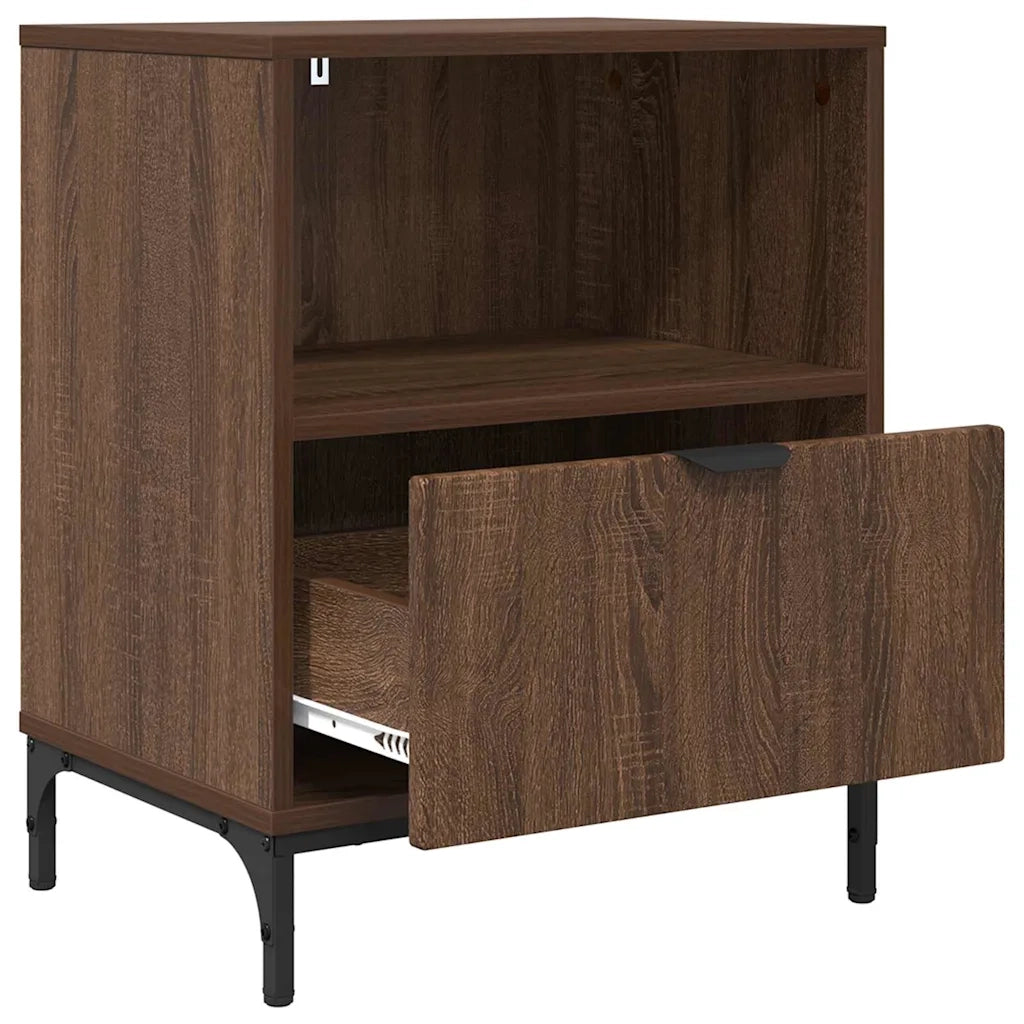 Armadio da Notte 2 pcs Rovere marrone 49 x 36 x 61 cm