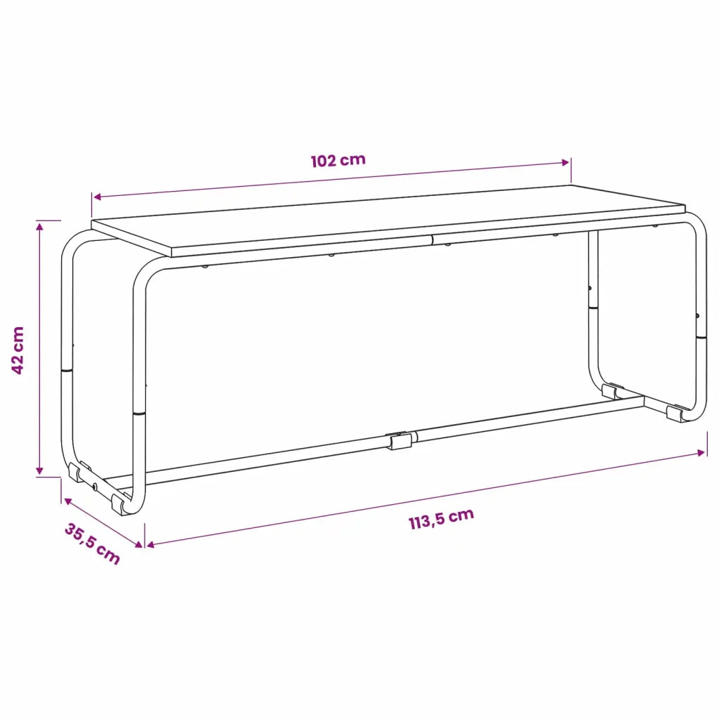 Supporto TV 113.5 x 35.5 x 42 cm Rovere Artigianale 8007899