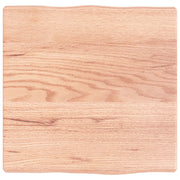 Piano Tavolo | Superficie Tavolo | Piano Scrivania Marrone Chiaro 40x40x(2-4) cm Rovere Non Trattato