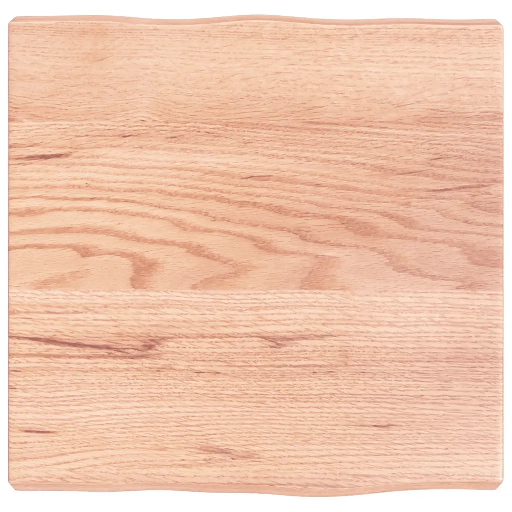 Piano Tavolo | Superficie Tavolo | Piano Scrivania Marrone Chiaro 40x40x(2-4) cm Rovere Non Trattato