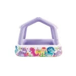 PISCINA GONFIABILE QUADRA  ACQUARIO CON PARASOLE  +2  ANNI  cm.157x157x122h.  peso kg.3,80 (57470)    INTEX