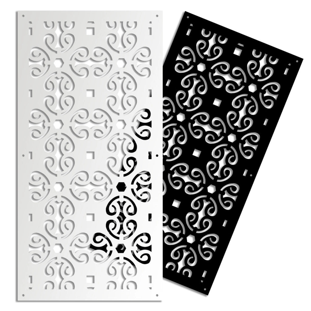 OLD KEY - Pannello in PVC traforato - Parasole Misura: 98x198 cm, Colore: nero