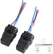 Relè a due canali a controllo automatico DC 12V 40A 4-pini Cavo di connessione impermeabile con guaina flessibile.