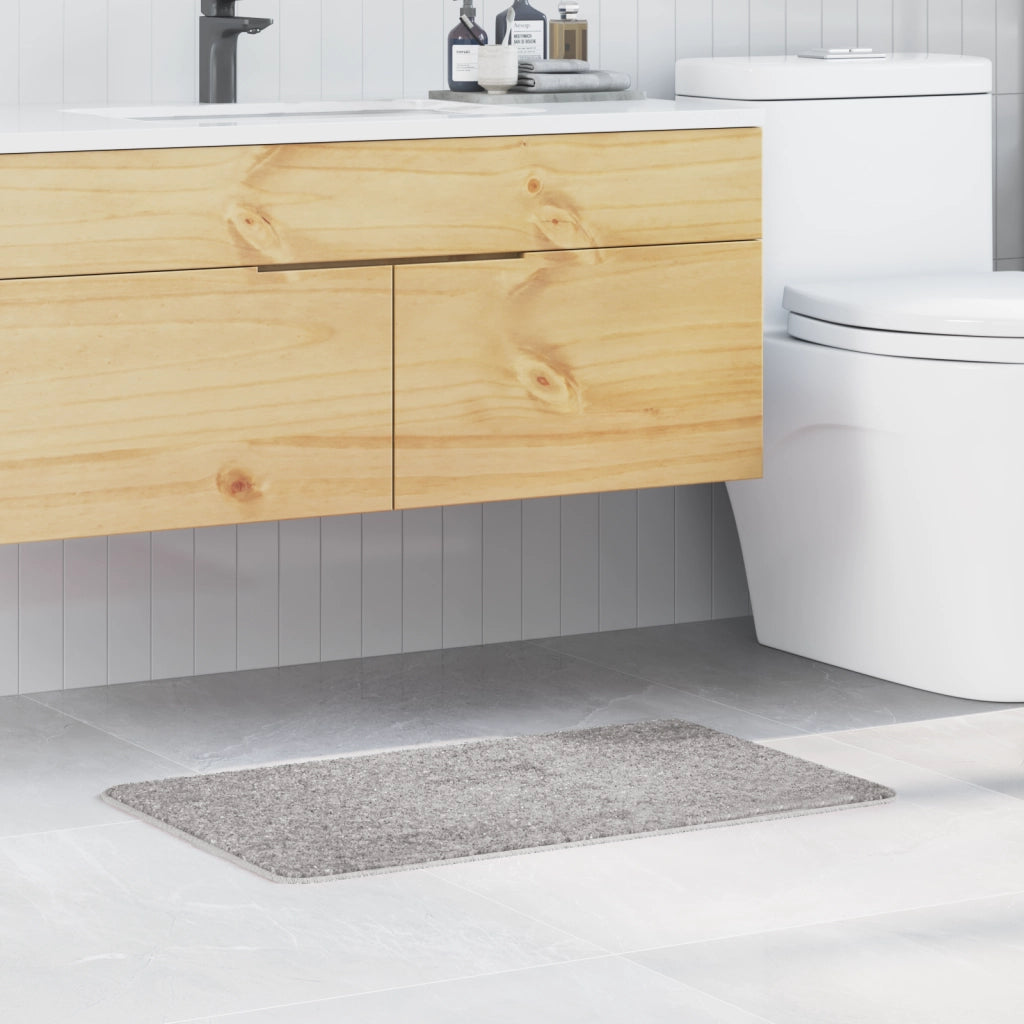 Tappetino da Bagno Rettangolare Grigio 50x80 cm in Polipropilene Antiscivolo