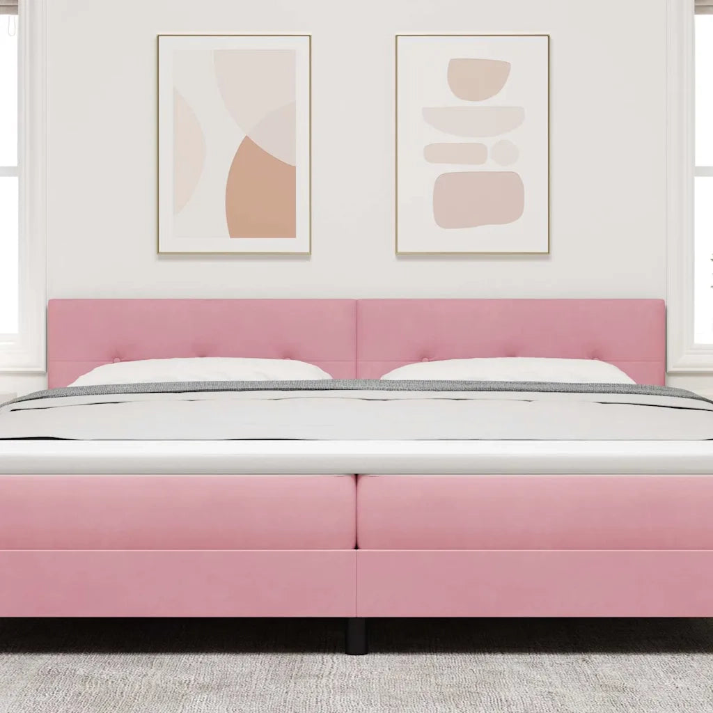 Testiera | Testata LED con strisce LED Rosa 200 cm Velluto