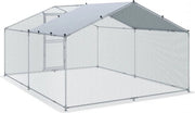 Recinzione per Animali - 3x2x2 m - Tetto Solare - per Polli, Conigli, Anatre