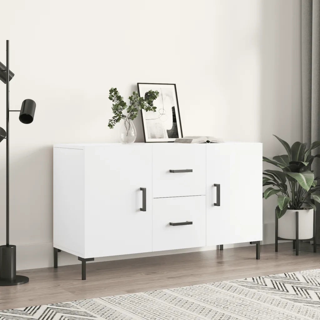 Credenza-Buffet-Armadio da cucina Bianca 100x36x60 cm in Legno Multistrato 198069