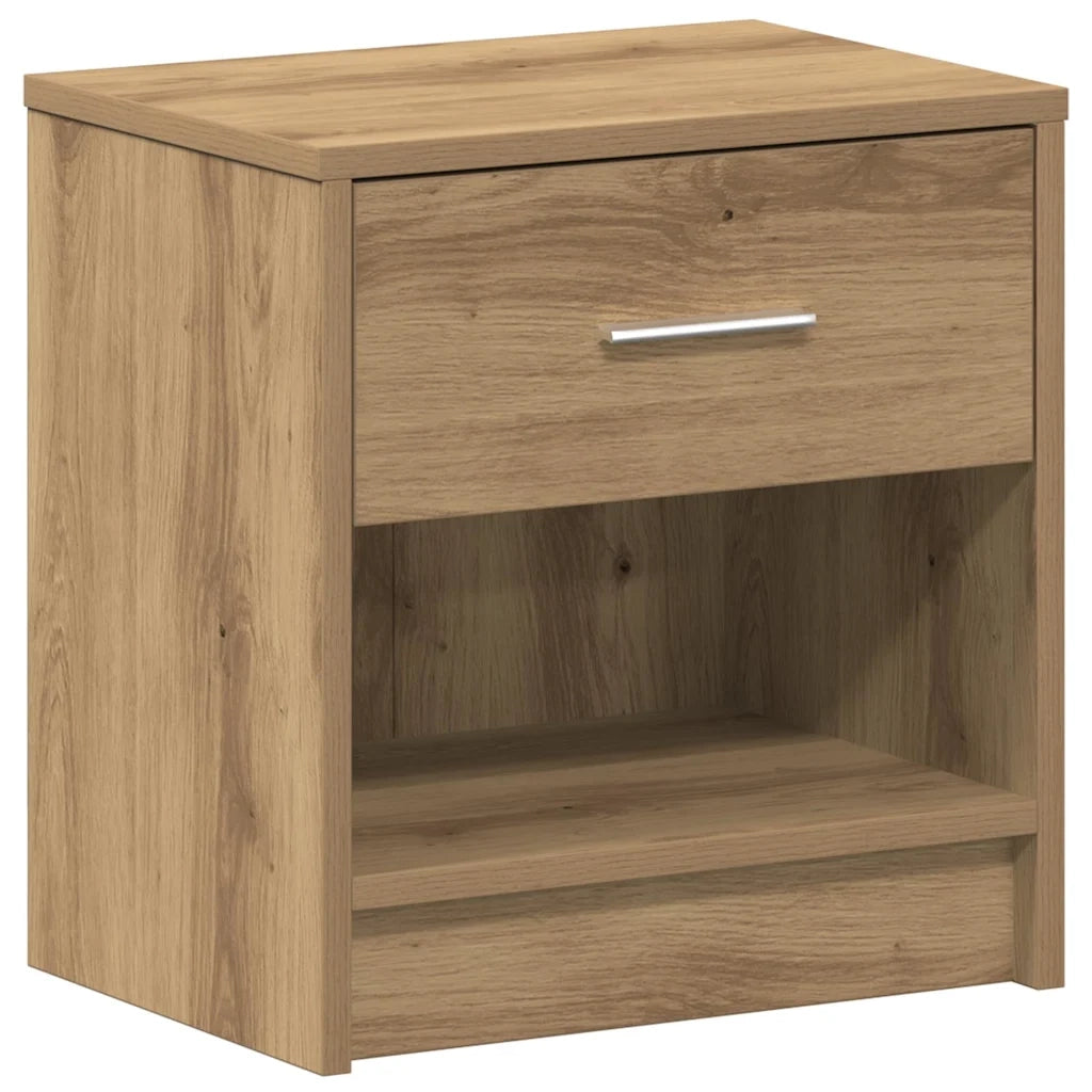 Comodino con Cassetto Rovere Artigianale 39x28x41 cm