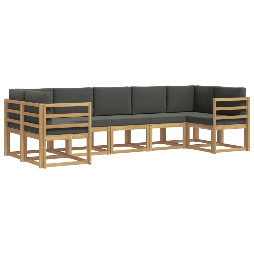 Set di divani da esterno 7 pz Bianco e Antracite 3388141