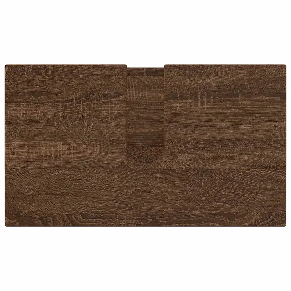 Set di mobili per il bagno con cassetto 3 pcs Rovere Marrone