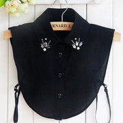 Kraag in Pizzo - Modello 10 - Nero - Colletti Separati per Maglione