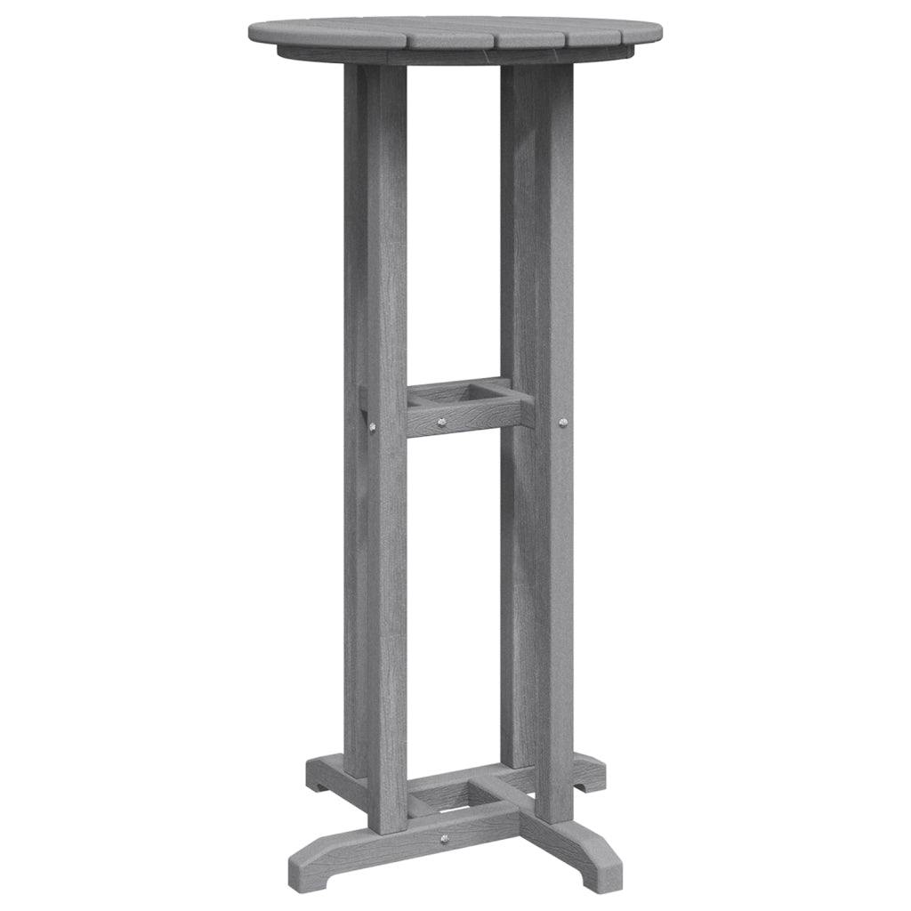 Tavolo da Bar Grigio Chiaro 55x55x107 cm HDPE