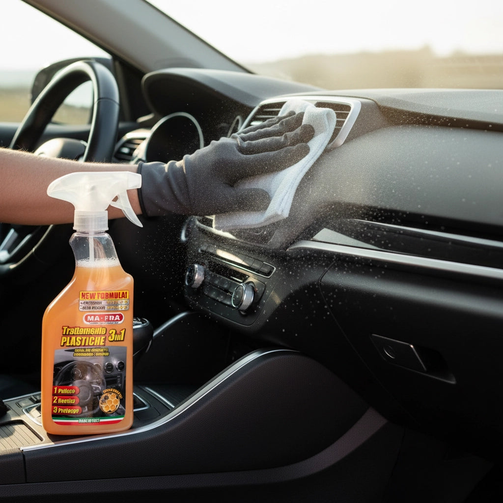 Trattamento 3in1 plastiche 500 ml pulizia ravvivo e protezione per auto