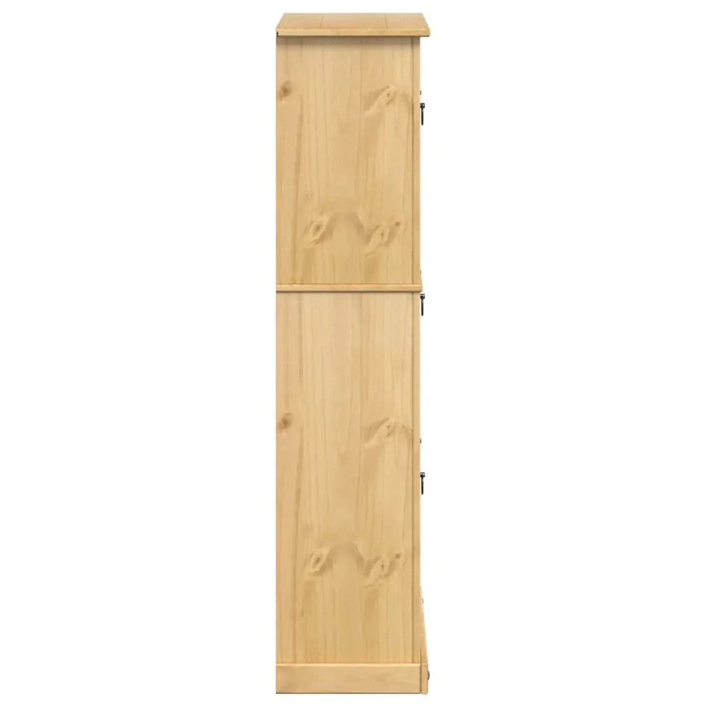 Scarpiera mobile contenitore per scarpe mobile per ingresso/corridoio/soggiorno Corona 99 x 32 x 138 cm legno di pino massiccio marrone 02_0021748