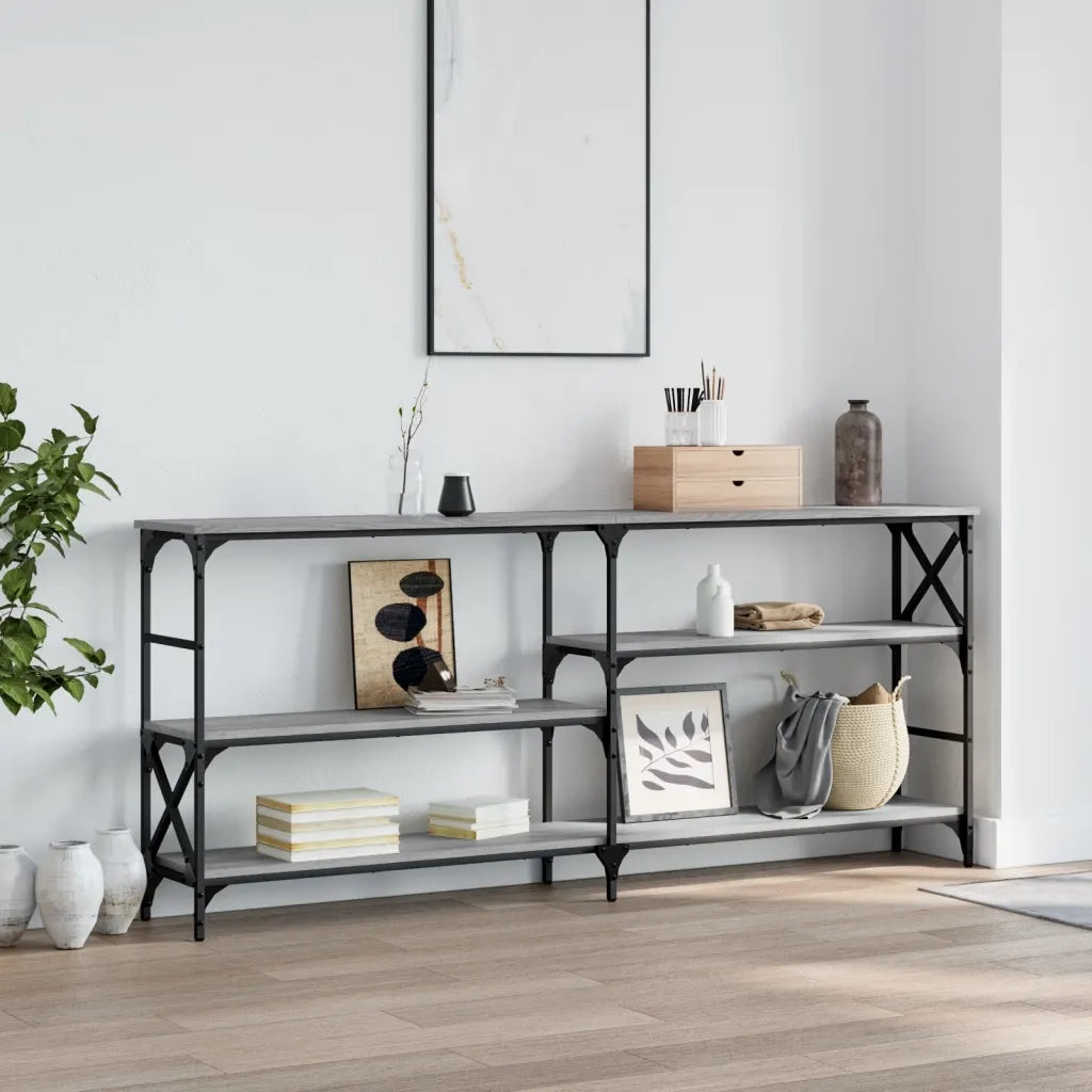 Tavolo Consolle | Tavolo d'Ingresso Grigio Sonoma 180x29x76,5 cm Legno Multistrato