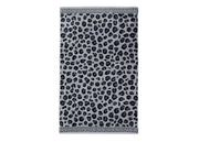Telo Mare Jacquard Spugna Asciugamano Spiaggia Disegno Cleopatra Grigio