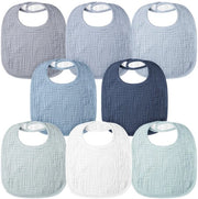 Muslino per Bambini, 100% Canotta Quadrata, Fazzoletti Adattabili, Fazzoletti Soffici per Ragazzi e Ragazze, 8 Pezzi (Mint Iceberg)