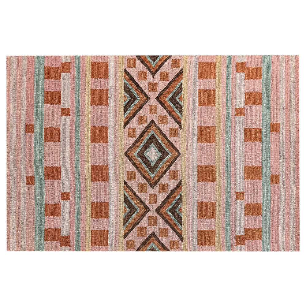 Tappeto moderno con motivo geometrico 160 x 230 cm multicolore camera da letto salotto
