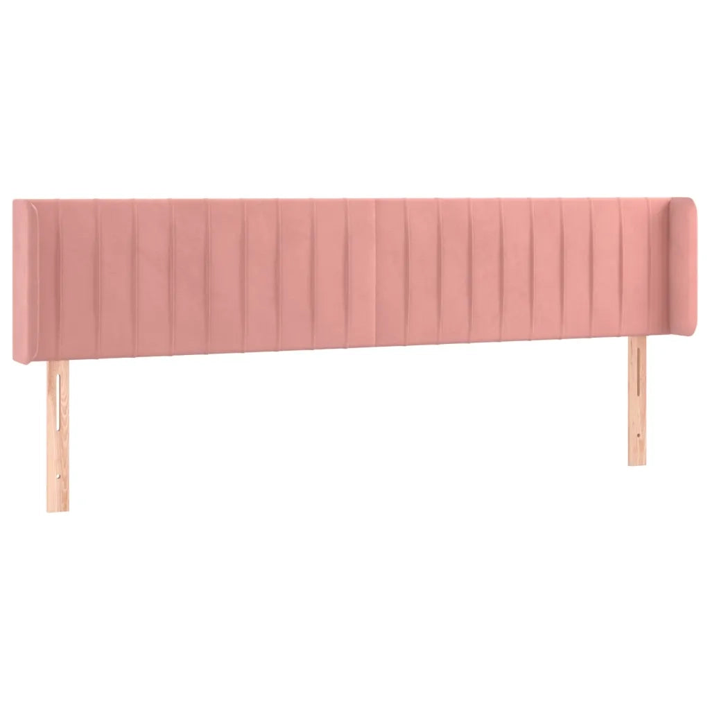 Testiera ad Orecchio Rosa 203x16x78/88 cm in Velluto cod mxl 40442