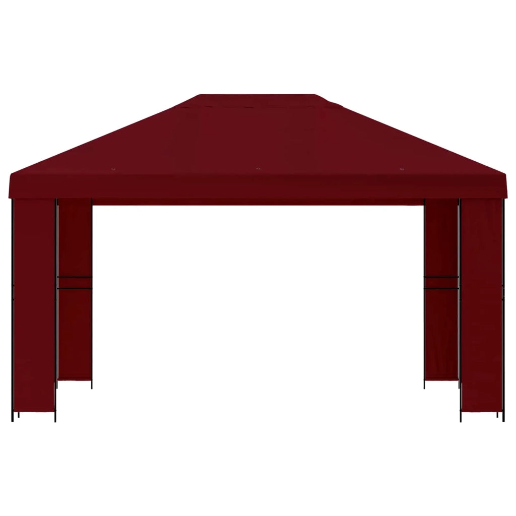 Gazebo 4 × 3 m Borgogna Poliestere e Acciaio 190 900383