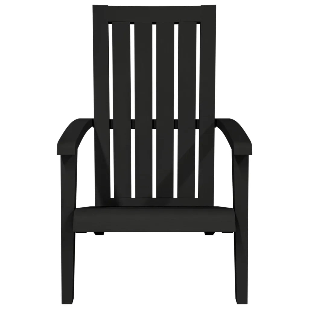 Sedia Adirondack da Giardino | Sedie da Esterno in Polipropilene Nero