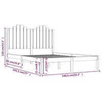 Giroletto in Legno Massello 135x190 cm Small Double 3103753