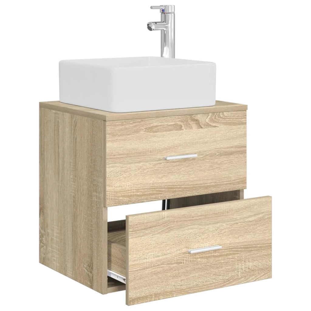 Mobile Lavabo da Parete Rovere Sonoma 53 x 34,5 x 63 cm
