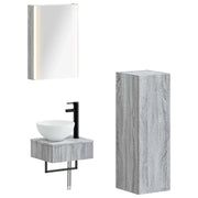 Set di Armadi da Bagno 4 pcs Sonoma grigio 43 x 11,5 x 60,5 cm 3407380