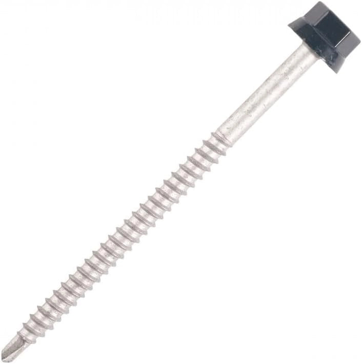 Vite vassoio in acciaio Vertice a costine supporto legno-Ø6,3 x 100 mm-TH12-antracite RAL7016-Confezione da 100-ZTW-63100-7016