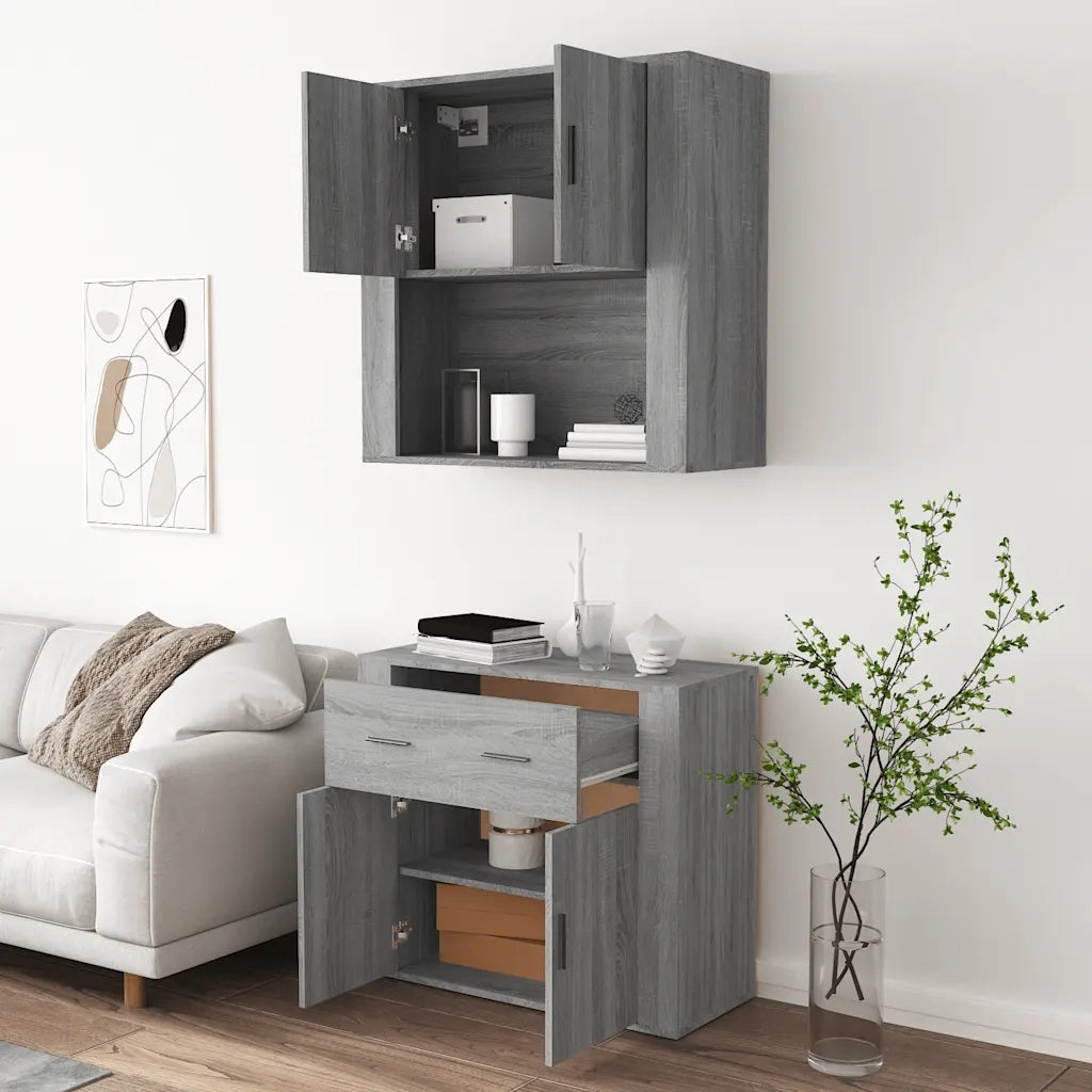 Credenza Grigio Sonoma in Legno Multistrato 3185373