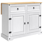 Carrello da Cucina 2 pcs Bianco e Cera di Miele Pino Massello 3425385