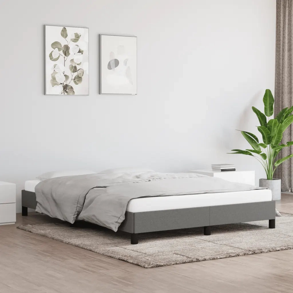 Giroletto senza Materasso Grigio Scuro 140x200 cm Tessuto 346721